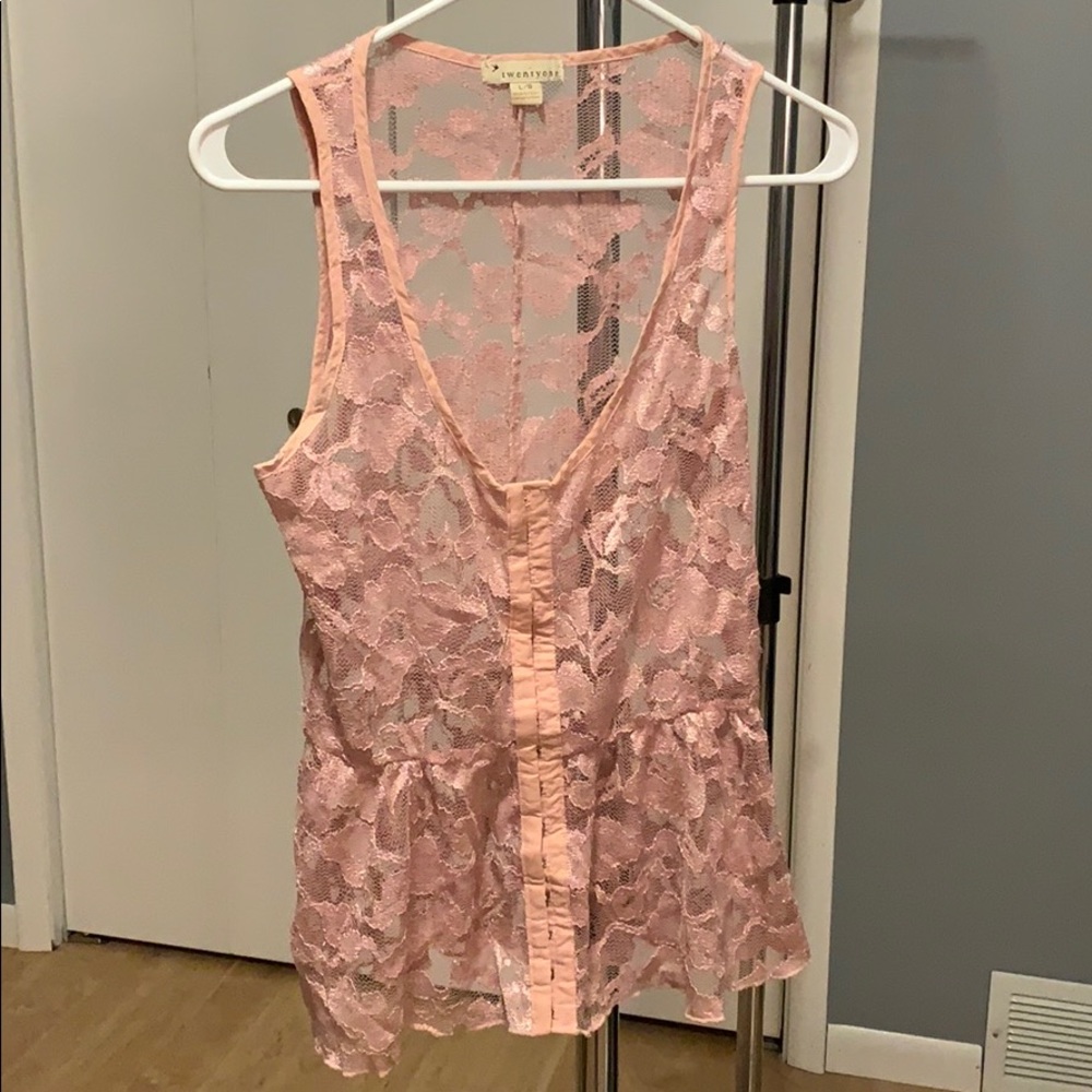 Twenty One Pink Lace Top